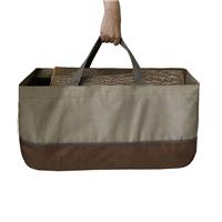 Heavy-Duty Two-Tone Firewood Tote Bag